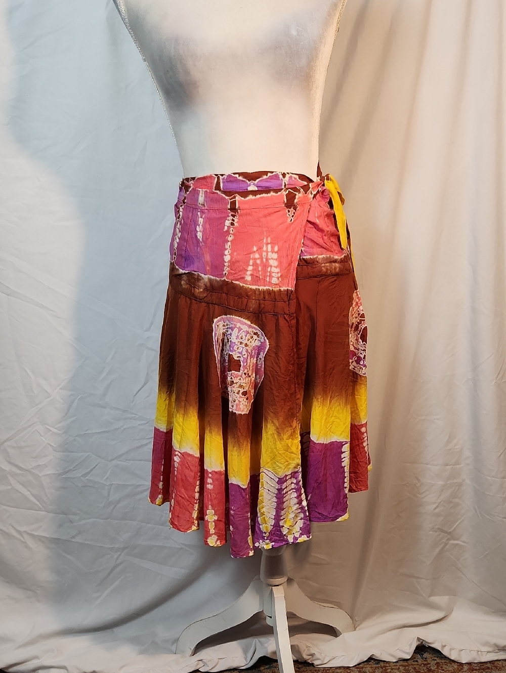 Belma Bohemiani Tie-Dye Festival True Wrap Skirt Made In India